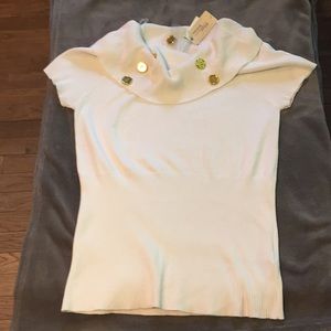 NWT Cowl Neck Short Sleeve Top